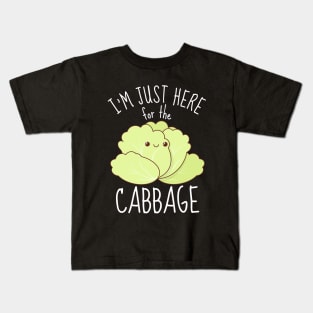 I'm Just Here For The Cabbage Funny Kids T-Shirt